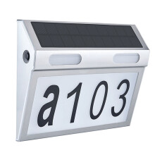 Numéro de maison solaire lumineux, numéros de porte LED extérieurs avec matériau étanche IP65 et 3 modes d'éclairage