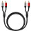 Καλώδιο 2RCA σε 2RCA40Ft, επιχρυσωμένοΚαλώδιο στερεοφωνικού ήχου 2RCA αρσενικό σε 2RCA 3