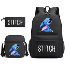Set zaino Lilo & Stitch per la scuola. - Nero perfetto