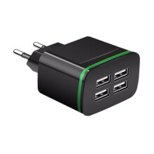 Ładowarka ścienna USB 20 W, 5 V/4 A, 4-portowy adapter do ładowania smartfonów