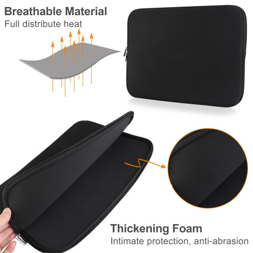 Capa protetora ROSENICE para laptop de 13 polegadas Air/ Pro/ Retina (preta) 2