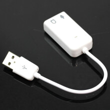 SUSUchens USB 2.0 Virtual 7.1 canais Adaptador de placa de som USB externa para laptop e PC