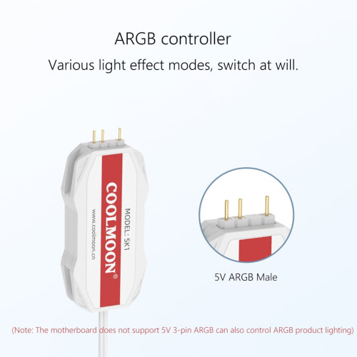 Καλώδιο ελεγκτή BOFEER ARGB 5V3Pin σε SATA, Συμβατό με προσαρμογέα ARGB Mini HUB, Επέκταση 1