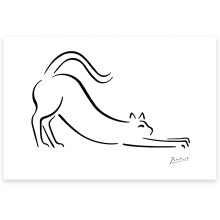 AEFER Picasso Wandkunst-Drucke Picasso Poster Katze Leinwandbild Minimalistische Wanddekoration Katzen-Wohndekoration