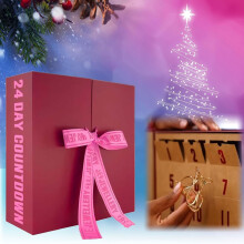 BSGSH Smyckesadventskalender2024, 24-dagars nedräkningskalender med skönhets- och modesmycken för kvinnor och tonårsflickor