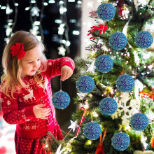 Julklappar på rea: Gnobogi splittersäkra julgranskulor kompatibla med julgran, högtider, bröllop och Mardi Gras-dekorationer