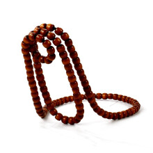 Fankiway Wijnrek met kunstmatige houten kralenketting, zwevend, geschikt voor thuisbarinrichting, wijnfleshouder, cadeau