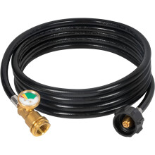 12FT Propane Extension Hose QCC1 x QCC1/POL Gas Line Connector