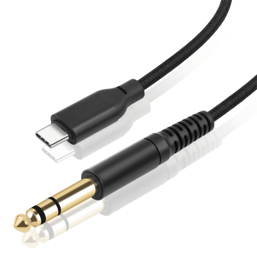 1,8 m USB type C til 6,35 mm TRS hann-aux-lyd-stereokabel 1