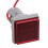 LED-voltmeter, spanningsdetector, elektronisch digitaal display, vierkant, rood, plastic. 4