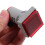 LED-voltmeter, spanningsdetector, elektronisch digitaal display, vierkant, rood, plastic. 6