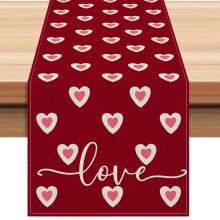 Tischläufer für ein romantisches Abendessen bei Kerzenschein, Tischwäsche für einen romantischen Abend am Valentinstag, Hochzeiten, Verlobungen