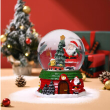 Offres du Cyber Monday 2024 : Boule de NoĂ«l en cristal Viflosae avec Père NoĂ«l et sapin – DĂ©coration d’intĂ©rieur pour les fĂŞtes, boule Ă