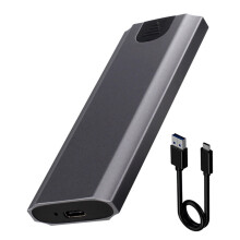 jixopn M.2 To USB Type C 3.1 SSD Enclosure M/B/(B+M) Key NVME/NGFF Dual Protocol Supoort for WindowsmacOS/Android/HaemonyOS