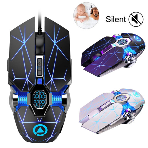 Chicmine A7 2.4G Wireless Portable Rechargeable Mute Backlit Gaming Mouse for Laptops 1