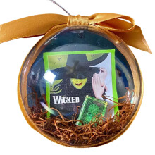 Christmas Ornament Balls with Witch & Broom, Acrylic Wicked Musical Movie Gift, compatible with Wicked fans, 2024 Holiday Decor