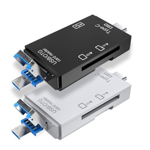 Αναγνώστης καρτών 6in1USB3.0OTG για αναγνώστες καρτών Secure Digital/TF, προσαρμογέας 1