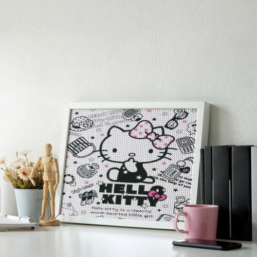 Κιτ ζωγραφικής Hello Kitty Diamond Art για ενήλικες, πλήρες τρυπάνι 5D στρογγυλές κουκκίδες 2