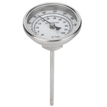 ZPSHYD Kettle Dial Thermometer, 1/2 NPT Thread Stainless Steel Dial Thermometer Metal Dial Thermometer for Homebrew Kettle Thermometer 0?220?
