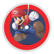Niedliche Weihnachtsbaumdecke mit Cartoon-Motiv, Super Mario-Baumdecke für die Festtagsdekoration, 122 cm (48 Zoll), kompatibel mit Weihnachts- und