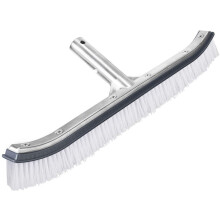 Swimming Pool Brush , 18-Inch Polished Aluminum for Cleaning Walls and Tiles (Not Including Poles)