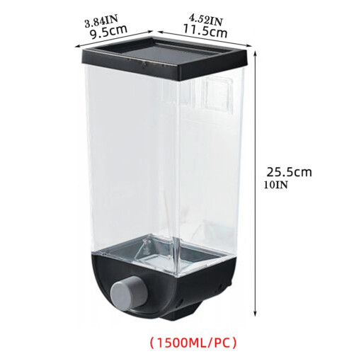 Δοχείο αποθήκευσης Poaug1.5L/1L, συμβατό με δημητριακά, ρύζι, δημητριακά, σνακ, βρώμη - 2