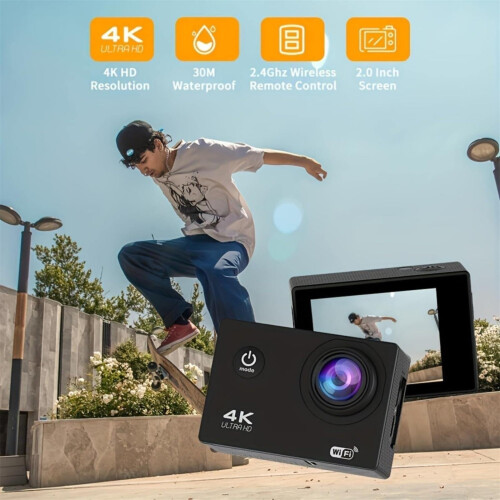 Κάμερα Poaug σε προσφορά Κάμερα δράσης 1080P30M Κάμερα Wifi Κάμερα δράσης και αθλητισμού 1