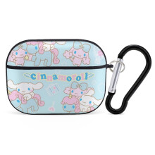 Custodia Cinnamoroll compatibile con AirPods Pro, supporto per la ricarica wireless, design carino per le donne