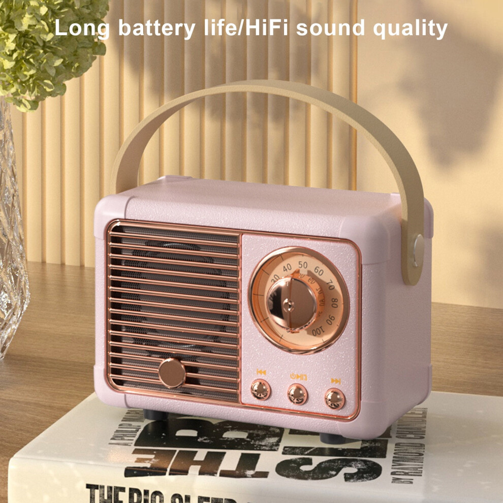 Susuchens Retro Tooth Compatible Speaker Hifi Sound Mini Portable Wireless Subwoofer Travel Music For Outdoor Blue 9340258056468