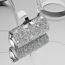 Batería externa Yoloke Bling de 5000 mAh, cargador ultracompacto y bonito con linterna, carga rápida tipo C y 5 V 3,1 A, compatible con dispositivos