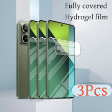 3 Stück transparente Hydrogel-Displayschutzfolie, kompatibel mit Redmi Note 14, 13 Pro Plus, 14, 13 Pro, 14 C, 13 C, 14, 13 (inkl. Redmi Note 14).