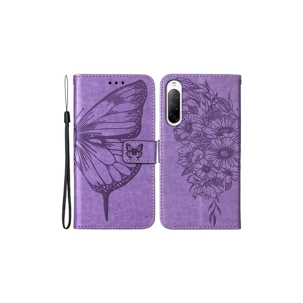 Skalo Compatible With Sony Xperia 10 Iv Mandala Wallet Case - Purple 9423501558145