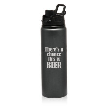 Bouteille de sport en aluminium de 740 ml (25 oz) - Couleur : Charbon