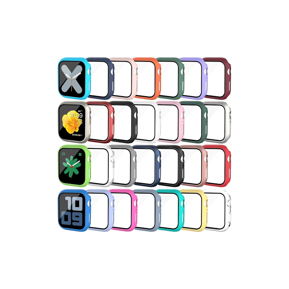 28-Pack Case For Compatible With Apple Watch Series 10 42Mm With Tempered Glass Screen Protector, Ultra-Thin Shockproof Shell 9423501557995