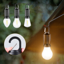 Jacenvly LED Camping Lantern, USB Rechargeable Hanging Light with Clip Hook, Compatible with Tent, Halloween & Fall Decor