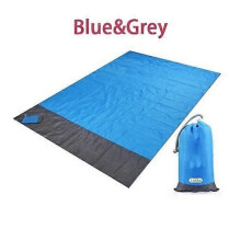 Telo da spiaggia impermeabile 200x210 cm, pieghevole e portatile per campeggio, picnic e spiaggia - Blu