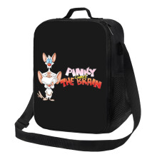 Pinky And The Brain geïsoleerde lunchtas, draagbare, herbruikbare lunchbox met ritssluiting, geschikt voor zowel mannen als vrouwen, voor werk,