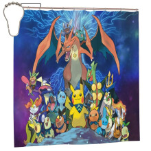 Zasłona prysznicowa Pokemon 72x72 cale Żelazo