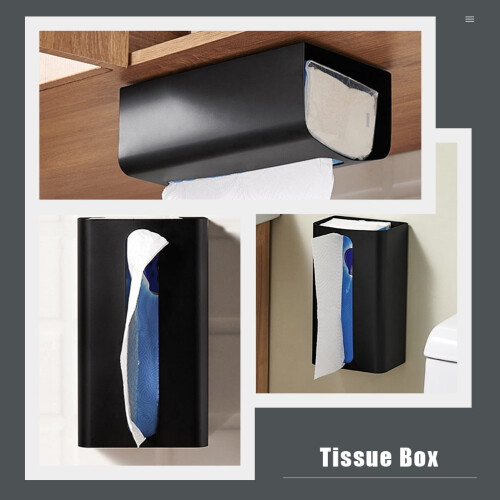 1 stk. magnetisk tissueboks multifunksjonell tissueholder i rustfritt stål 2