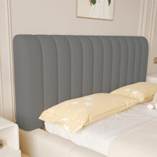 Housse de tête de lit en velours, format Queen/King, matelassée, épaisse et lavable, pour la décoration de la chambre, gris foncé (150 cm/59 po)