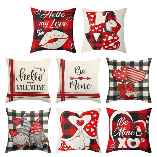 XIUH Home Textile Μαξιλαροθήκες για την Ημέρα του Αγίου Βαλεντίνου Διακοσμήσεις για την 2