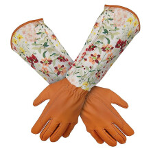 Dornenfeste Gartenhandschuhe aus Leder für Damen – Lange Arbeitshandschuhe