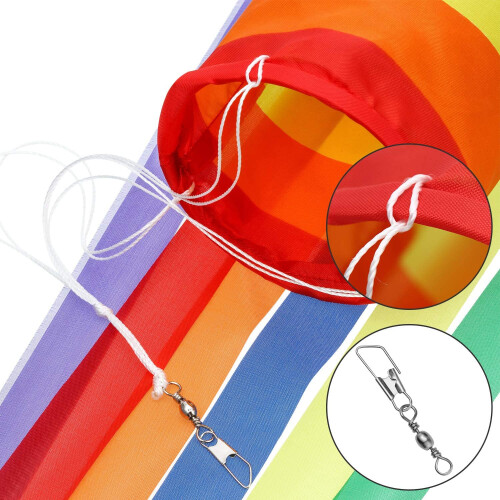 Conjunto de 2 bandeiras de vento arco-íris de 60 cm (24 polegadas), decoração colorida e impermeável do Orgulho LGBTQ+ para uso externo, 1