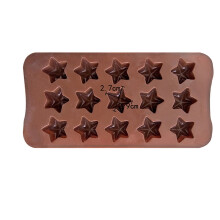 Moule à chocolat en forme d'étoile à 15 cavités, moule en silicone antiadhésif, mini moule en forme d'étoile pour pâtisseries festives,
