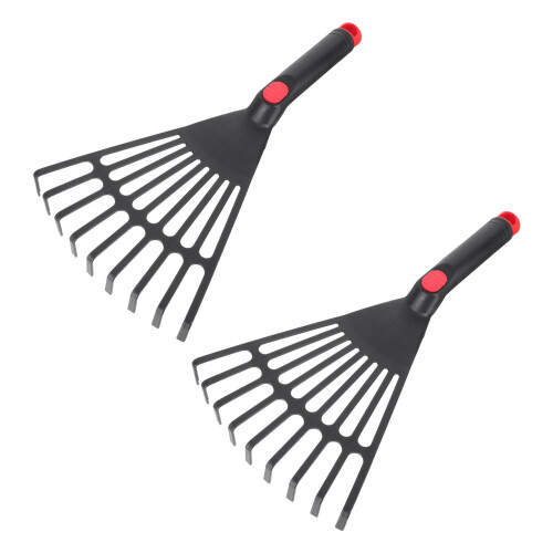 Eease Garden Leaf Rake Plastic til græsplæner og buske (13,3 tommer) 2