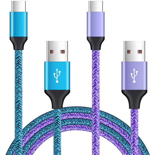Καλώδιο USB C, 2 καλώδια φόρτισης 6ft γρήγορης φόρτισης τύπου C για συμβατότητα με Samsung
