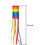 Conjunto de 2 bandeiras de vento arco-íris de 60 cm (24 polegadas), decoração colorida e impermeável do Orgulho LGBTQ+ para uso externo, 3