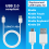 Câble USB de remplacement ckepdyeh pour Touch, Fire, Keyboard, DX Blanc 8