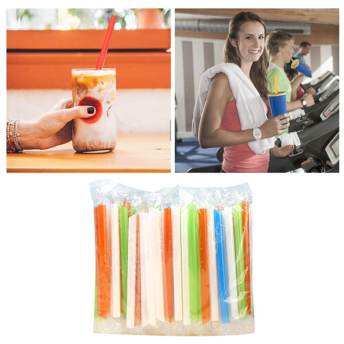 Γενικό 100 τεμάχια μεγάλου χοντρού slush slider κατάλληλο για χυμούς, γάλα, τσάι, κόλα, 1