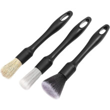 Car Detailing Tool Kit, Ultra Soft Brushes Set for Scratch-Free Cleaning, Synthetic Super Soft Bristles, Interchangeable Detailing Brushes for Car,